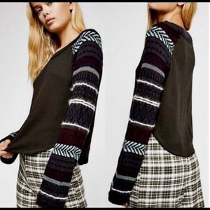 NWT Free People Fairground Thermal Top